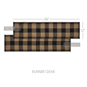 Black Check Runner 12x48