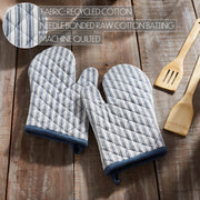 Sawyer Mill Blue Ticking Stripe Oven Mitt Set of 2