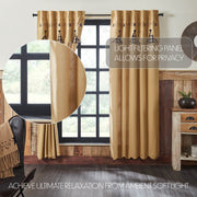 Pip Vinestar Panel with Attached Scalloped Layered Valance Set of 2 84x40