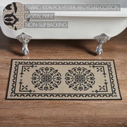 Custom House Black Tan Jacquard Polyester Bathmat 17x36