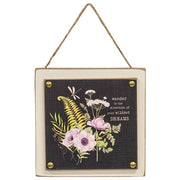 Wander and Dream Layered Floral Sign  (2 Count Assortment)