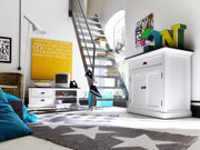 Modern Farmhouse Black And White Accent Cabinet