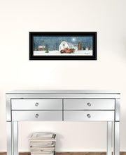 Winter on The Farm 2 Black Framed Print Wall Art