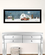 Winter on The Farm 4 Black Framed Print Wall Art