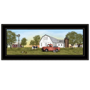 Summer on the Farm 4 Black Framed Print Wall Art