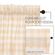 Annie Buffalo Tan Check Short Panel Set of 2 63x36