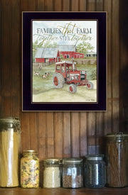 Families That Farm Together Stay Together Black Framed Print Wall Art