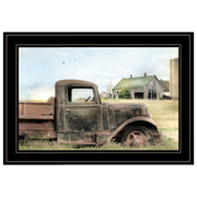 Vintage Farm Trucks I 2 Black Framed Print Wall Art