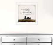 Faith Family Farming Friends 1 White Framed Print Wall Art
