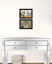 Set Of Two Down on the Farm 2 Black Framed Print Wall Art