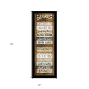Farmhouse Rules 4 Black Framed Print Wall Art