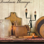 Farmhouse Blessings 3 Black Framed Print Kitchen Wall Art