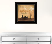 Farming 3 Black Framed Print Wall Art
