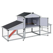 Chicken Coop with Runs and Nest Box Aluminum