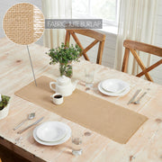 Greetings Jute Burlap Tan Runner 12x36