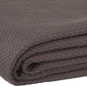 Serenity Grey Queen Cotton Woven Blanket 90x90