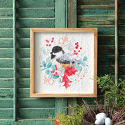 Holiday Chickadee Framed Art