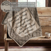 Custom House Black Tan Jacquard Quilted Lap Throw 34Wx34L