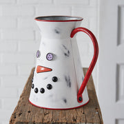 Wintry Snowman Pitcher