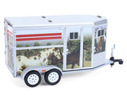 Horse Trailer Silver with Custom Horse Wrap "Down on the Farm" Series 11 1/64 Diecast Model by Greenlight