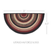 Connell Jute Rug Half Circle 16.5x33