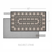 Custom House Black Tan Jacquard Polyester Rug Rect 27x48