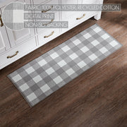 Annie Buffalo Check Grey Polyester Rug Rect 17x48