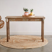Carved Wood Entryway Table