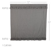 Annie Buffalo Black Check Ruffled Shower Curtain 72x72