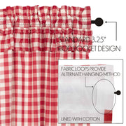 Annie Buffalo Red Check Ruffled Panel Set of 2 84x40