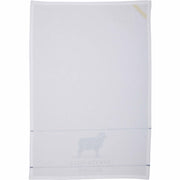 Sawyer Mill Blue Lamb Muslin Bleached White Tea Towel 19x28