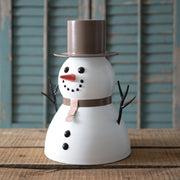 Metal Snowman with Top Hat