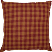 Burgundy Check Prim Blessings Pillow 12x12