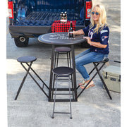 Bistro Folding Metal Table with Four Stools