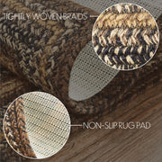 Espresso Jute Rug Rect w/ Pad 48x72