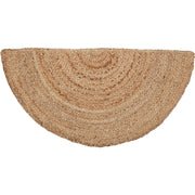 Natural Jute Rug Half Circle 16.5x33