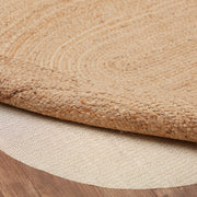 Natural Jute Rug Oval w/ Pad 36x60