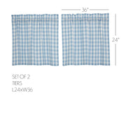 Annie Buffalo Blue Check Tier Set of 2 L24xW36