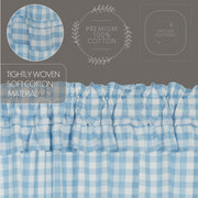 Annie Buffalo Blue Check Ruffled Swag Set of 2 36x36x16