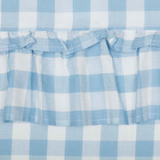 Annie Buffalo Blue Check Ruffled Shower Curtain 72x72