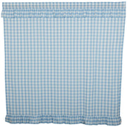 Annie Buffalo Blue Check Ruffled Shower Curtain 72x72