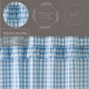 Annie Buffalo Blue Check Ruffled Shower Curtain 72x72