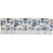 Annie Blue Floral Ruffled Valance 16x72