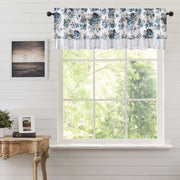 Annie Blue Floral Ruffled Valance 16x72