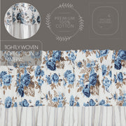 Annie Blue Floral Ruffled Valance 16x72