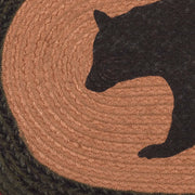 Wyatt Stenciled Bear Jute Rug Oval w/ Pad 20x30