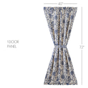 Dorset Navy Floral Door Panel 72x40