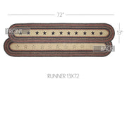 Colonial Star Jute Oval Runner 13x72