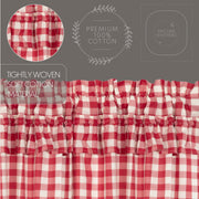 Annie Buffalo Red Check Ruffled Panel Set of 2 96x50