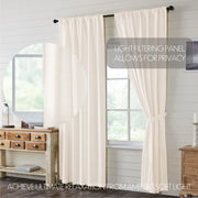 Burlap Antique White Panel Set of 2 96x50